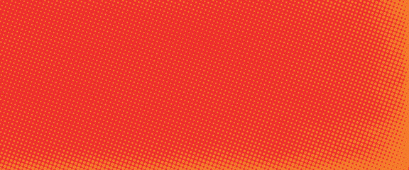 Dots halftone orange color pattern gradient texture with technology digital background. Dots pop art comics with summer background eps 10