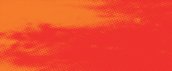 Dots halftone orange color pattern gradient texture with technology digital background. Dots pop art comics with summer background ilustrasi