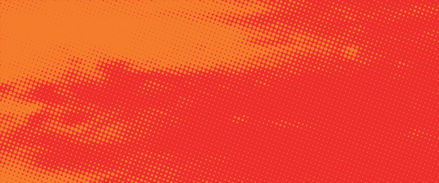 Dots halftone orange color pattern gradient texture with technology digital background. Dots pop art comics with summer background ilustrasi