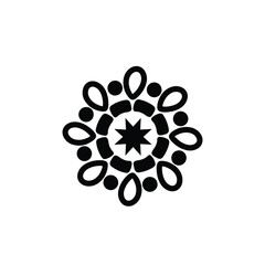 vector of a monochrome flower