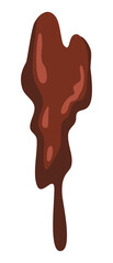 Brown chocolate sauce dripping syrup
