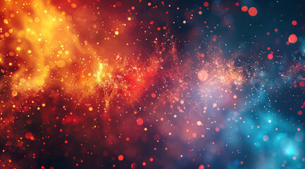 Fototapeta premium abstract illustration fire explosion glowing with a dazzling inferno of glittering heat and swirling smoke, embodying the elemental power