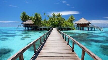 Fototapeta premium Explore a tranquil paradise a serene escape from the ordinary, a blissful retreat