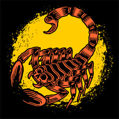 vector artwork illustration tracing scorpion head human skull . Can be used as Logo, Brands, Mascots, tshirt, sticker,patch and Tattoo design.