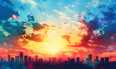 Fototapeta premium the vast sky and beautiful atmosphere