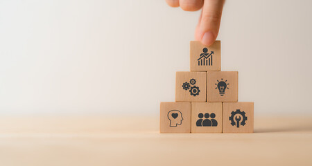 Skill development and training. Personal development. New skill, upskill and reskill concept. Digial and AI technologies are transforming. New occupations emerge, employee adaptation.