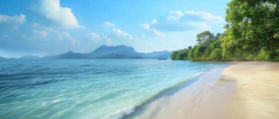 Obraz premium AI generator image of The marine ecotourism. The famous island with beautiful sea,beach