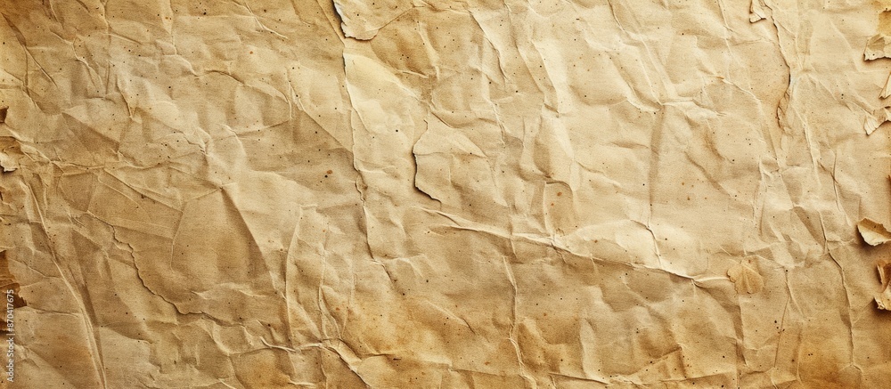 Poster close-up of an old, textured beige paper surface with space for text or images. copy space image. pl
