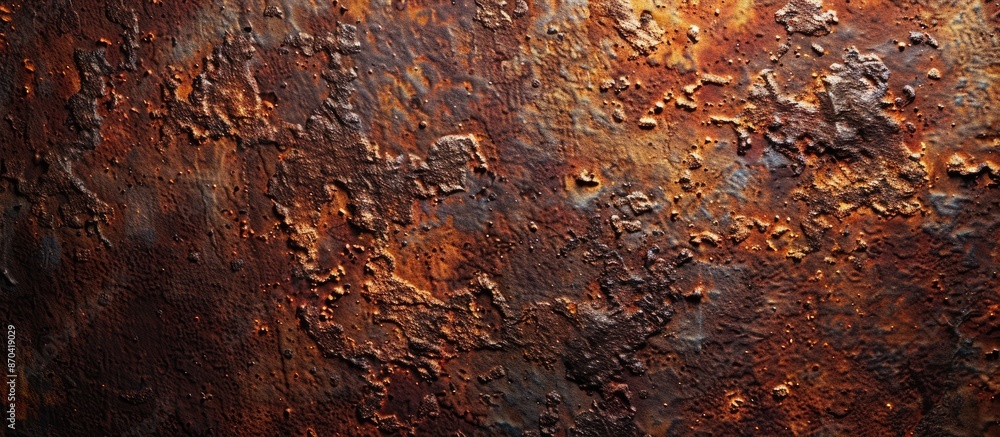 Poster detailed high-resolution image of a rusty metal surface with ample copy space.