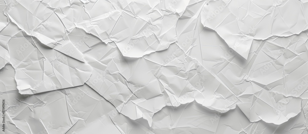 Poster a blank white paper texture featuring crease patterns, perfect as a background for your copy space i
