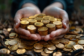 Groups of people contributing to crowdfunding platforms, showcasing innovative project ideas and visual representations of funding goals