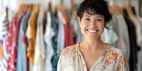 Affordable sustainable fashion found in community resale shops with a chic touch. Concept Sustainable Fashion, Affordable Style, Community Resale, Chic Touch, Shopping Tips