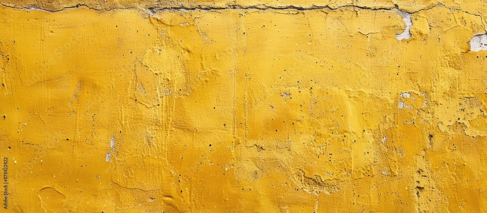 Poster plain yellow cement wall with space for adding text or images in the design - perfect as a copy spac