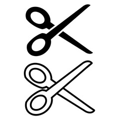 scissors icon eps vector illustration, isolated on white