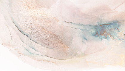 Abstract Watercolor Swirl in Pastel Hues