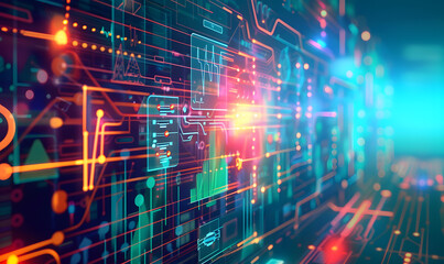 Fototapeta premium graphic backgrounds related to technology, communication, and the internet
