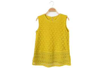 yellow dress isolated on white