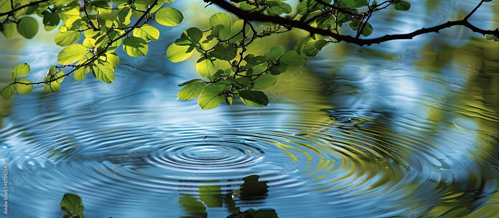 Aufkleber abstract natural water background with a beautiful pattern created by wind ripples reflected under t