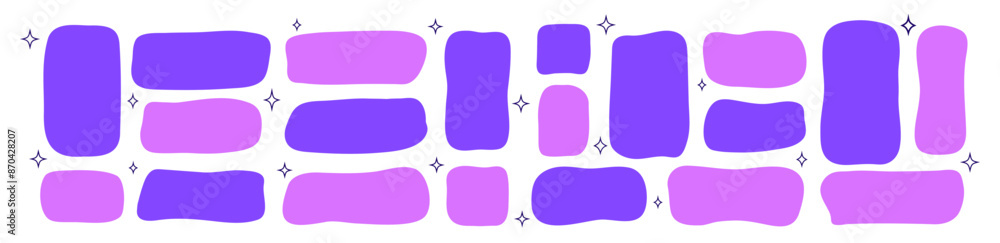 Poster set of frames text in doodle and hand drawn style. minimalism trendy modern. сollection template tor