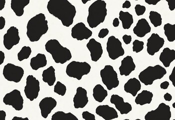 Obraz premium Black and white Cow Spot Texture pattern