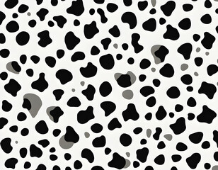 Black and white Cow Spot Texture pattern