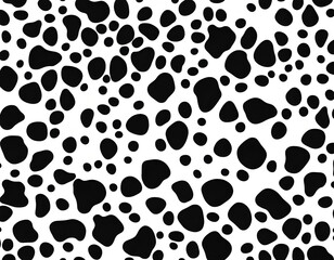 Black and white Cow Spot Texture pattern