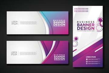 Set modern abstract banners for corporate concept, element design. Vector illustration
