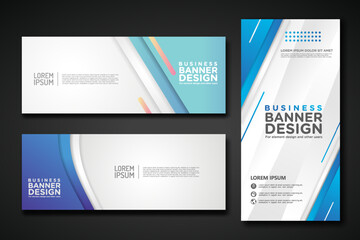 Set modern abstract banners for corporate concept, element design. Vector illustration
