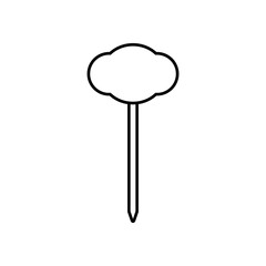 Garden marker icon vector set. Nameplate illustration sign collection. Border symbol. Frame logo.