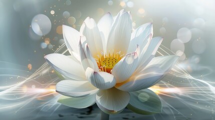 A delicate lotus flower with beautiful petals