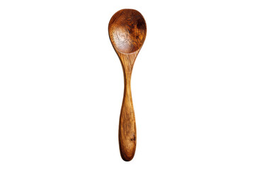 Wooden spoon isolated on transparent background