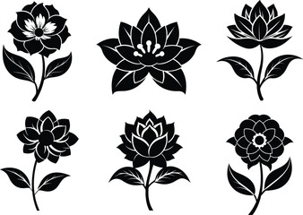 Flower vector silhouette
