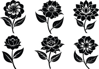 Flower vector silhouette