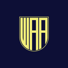 waa letter logo design