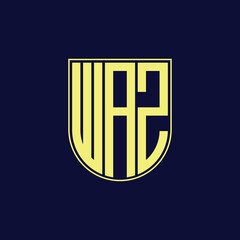 waz letter logo design