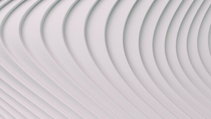 Bright white grey waves abstract motion background. 3d animation