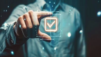 Businessman use laptop with advertising on website,Digital marketing concept,Advertising, Digital marketing commerce online sale concept, online purchase, online sale abs concept, generative ai