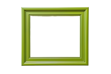 a green frame with a white background