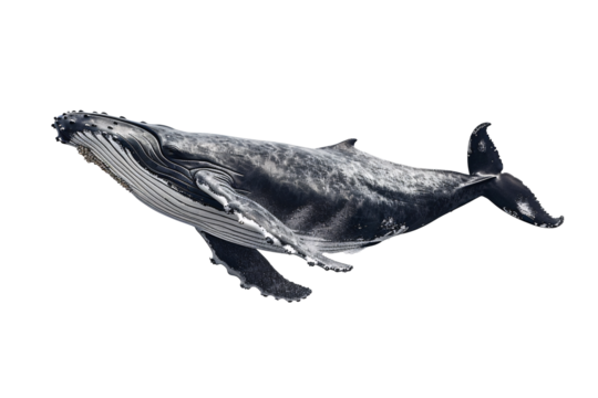 a whale with a white background