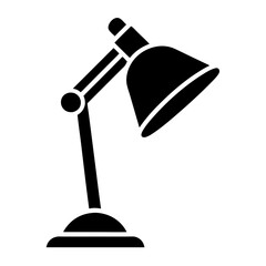 Table lamp icon, logo isolated vector art illustration