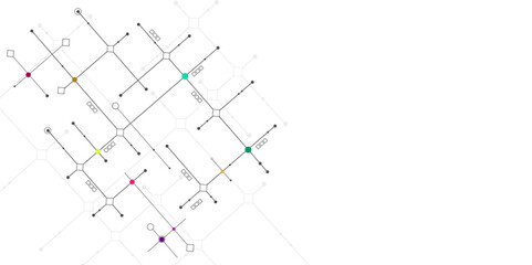Abstract vector texture with dots and lines. Network technology and Connection concept. 