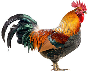 Fototapeta premium a rooster standing on a white background