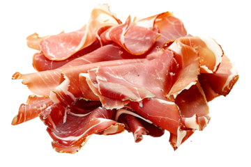 a pile of thinly sliced meat