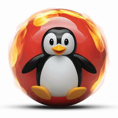 Fototapeta premium Panguin isolated on white background. 
