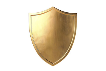 a gold shield with a textured edge