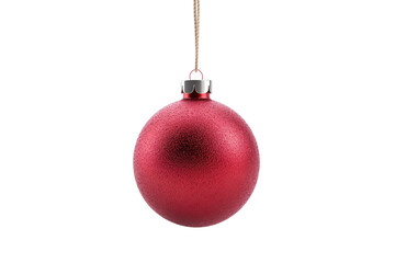 a red ornament from a string