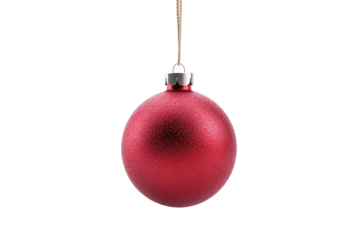 a red ornament from a string