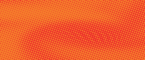 Dots halftone orange color pattern gradient texture with technology digital background. Dots pop art comics with summer background modern