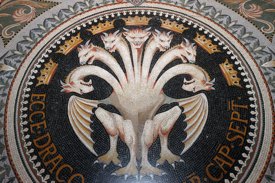 Seven-headed hydra. Basilica of Fourviere.