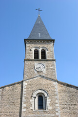 Fototapeta premium Romanesque church with its bell tower.